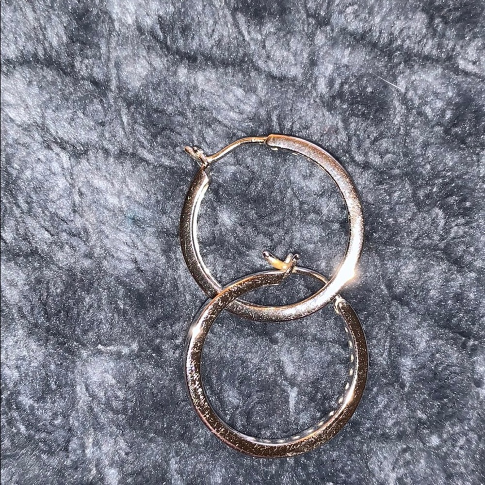 Diamond hoop earrings